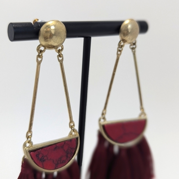 Vintage Tassel Statement Boho Chic Earrings - Picture 5 of 8